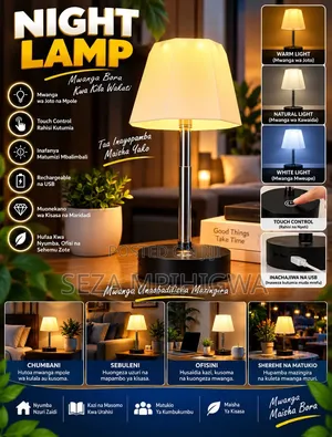 ​Taa Ya Kisasa Ya Mezani Ya Touch (Rechargeable Night Lamp)
