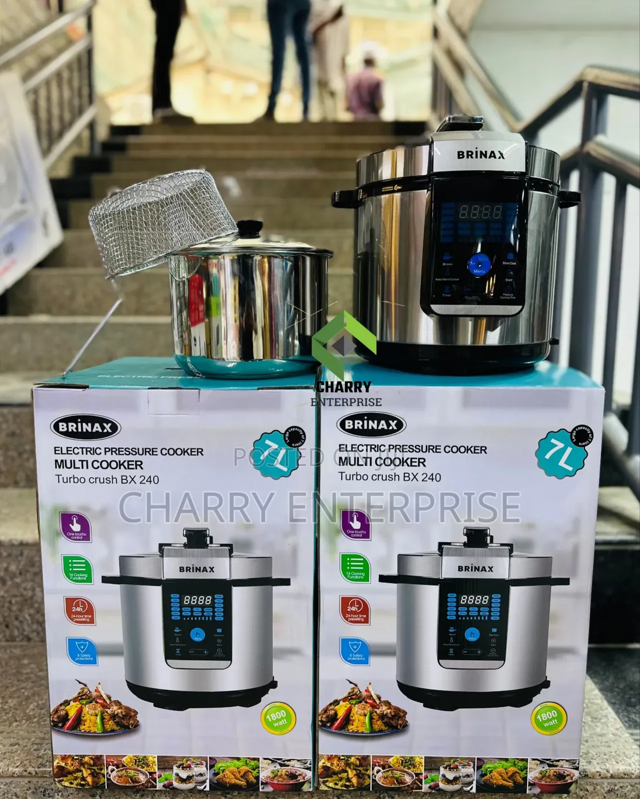 BRINAX Electric PRESSURE COOKER Multi Cooker 7L Inakaanga Hata Chips