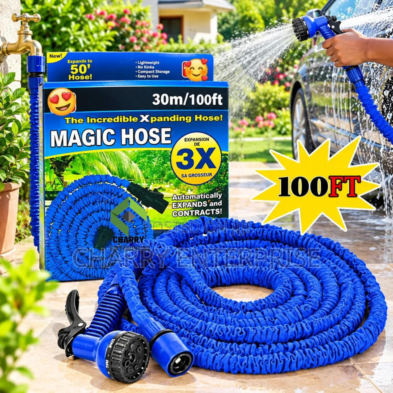 MAGIC HOSE an Expandable and Lightweight Garden Water Hose 30m/100ft*