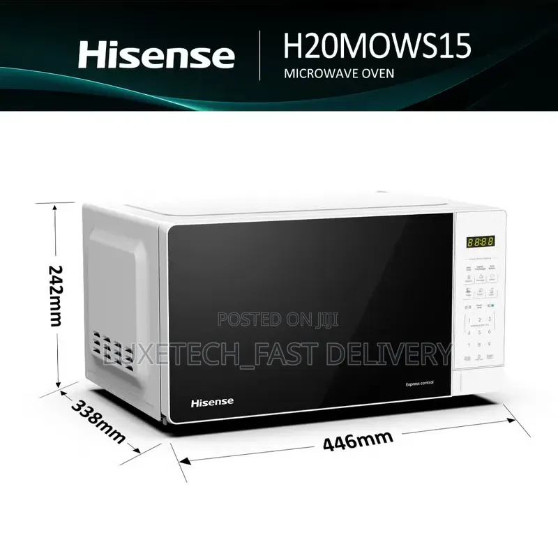 Hisense H20MOWS15 20L Digital Microwave –Touch Control With Auto Menus