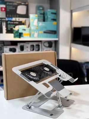 2-in-1 Laptop Stand TM With RGB Dual Fans + Phone Holder