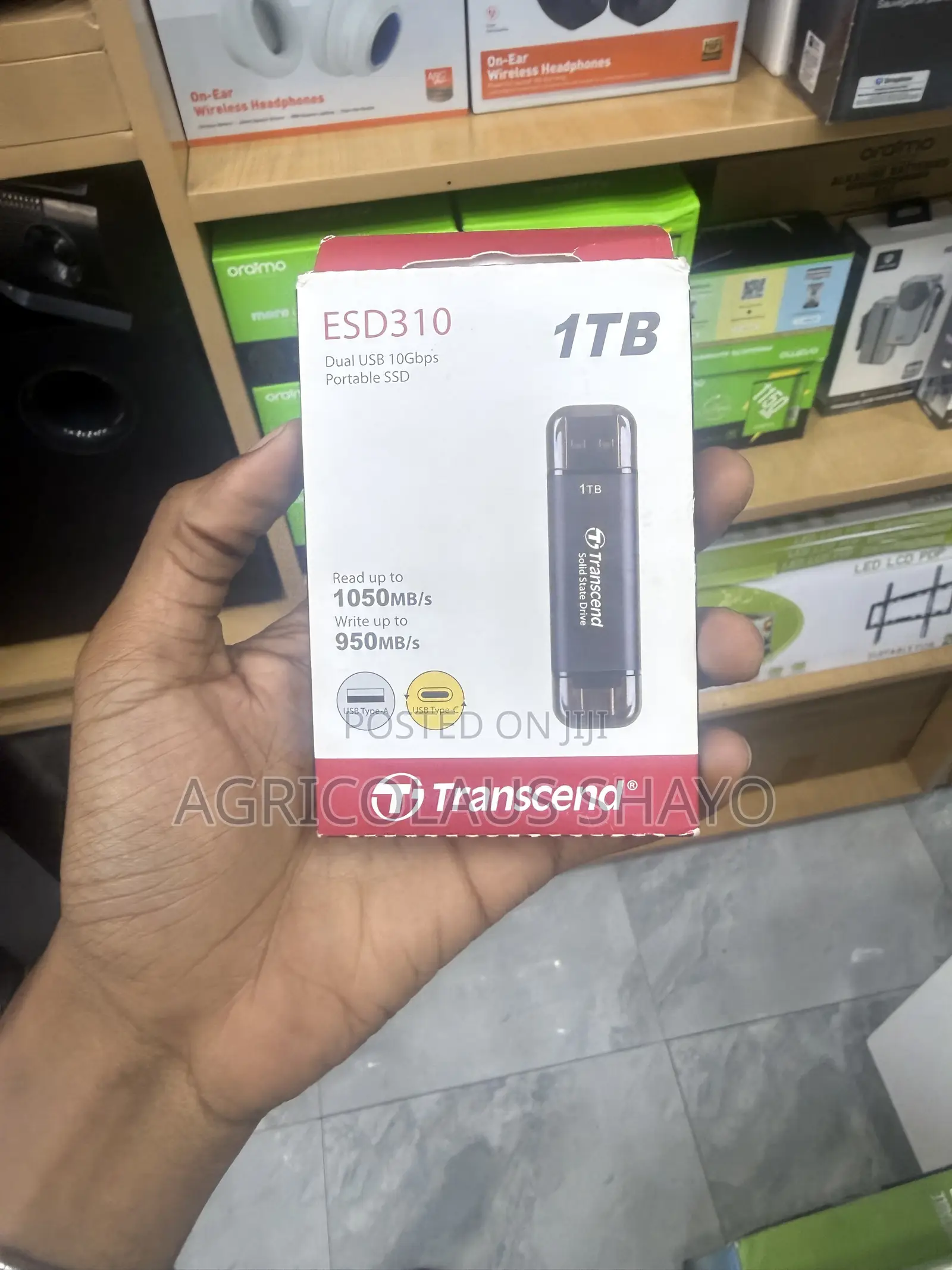 Transcend ESD310 1TB Dual USB Portable SSD 10Gbps USB 3.2 Gen 2