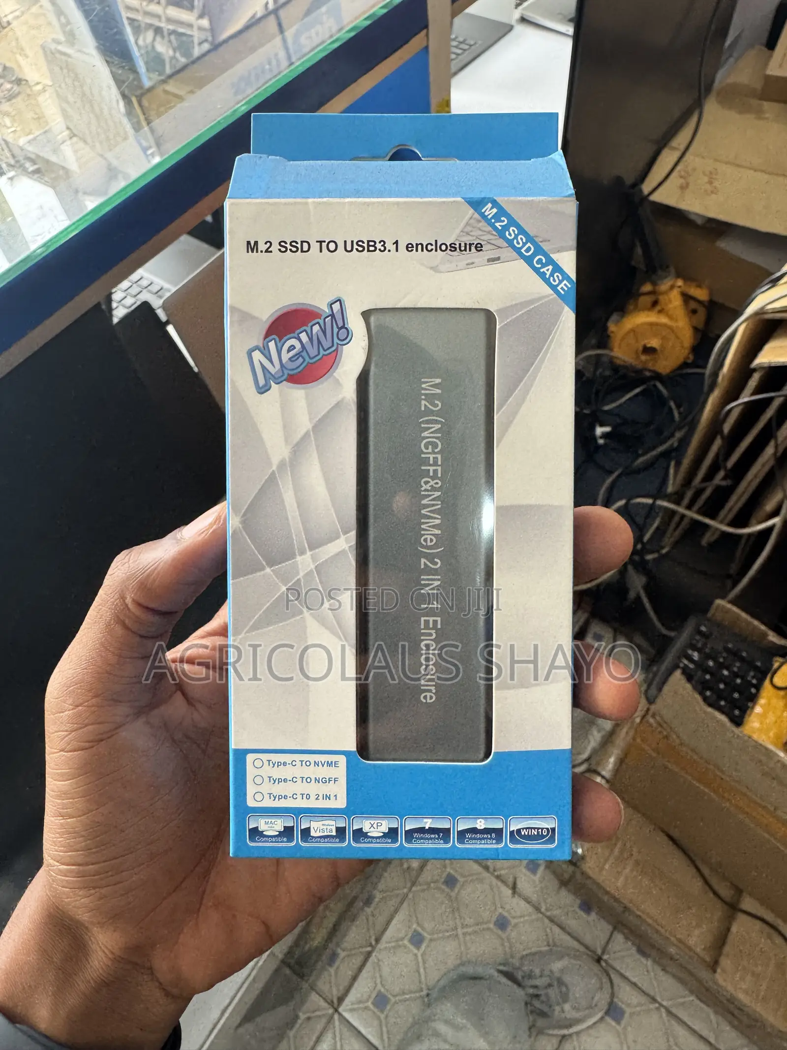 M.2 SSD Enclosure External Drive Case (2-in-1)