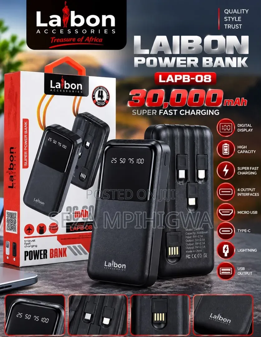 Laibon Power Bank 30,000mah (Model: Lapb-08)