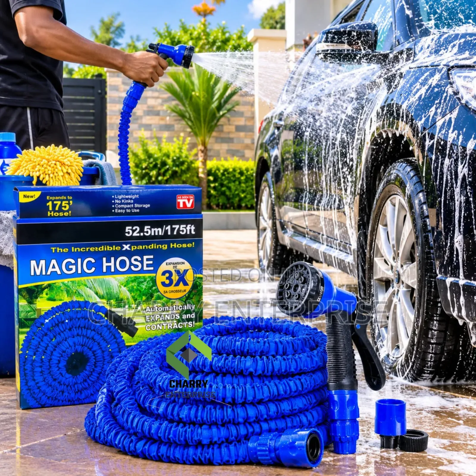 MAGIC HOSE Expandable and Lightweight Garden Water Hose 52.5m/ 175ft
