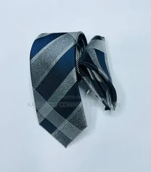 Plaid Tie and Pocket Square Set