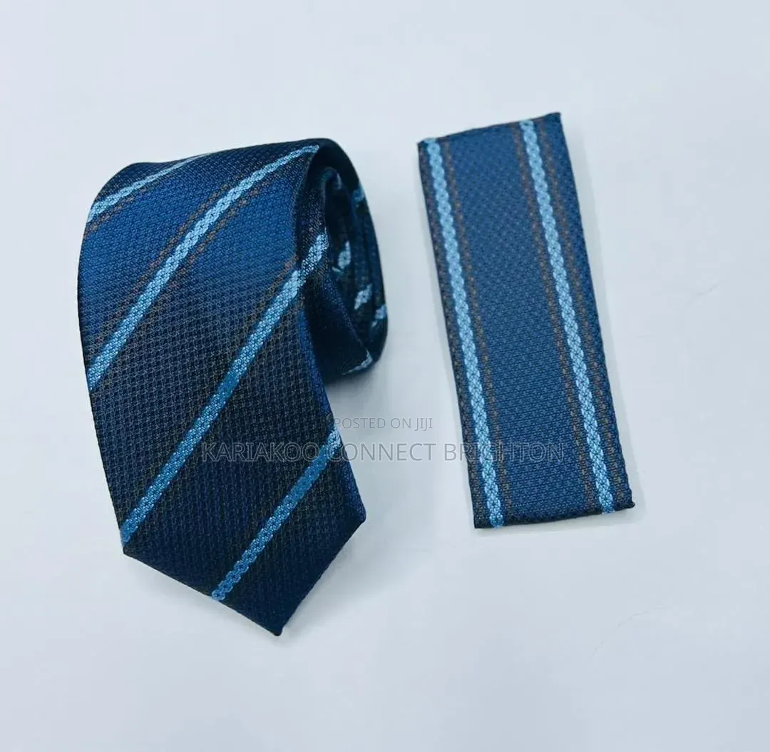 Plaid Tie and Pocket Square Set