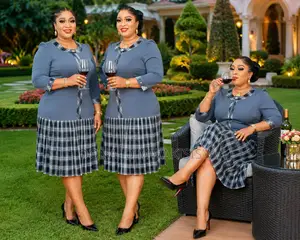 Rich Aunty Checked Dress - Boss Lady Edition