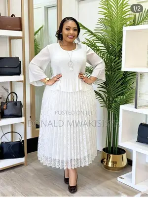 Turkey Lace Pleated Dress - Peplum Luxury Edition