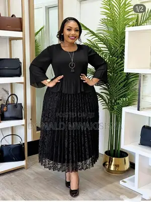 Turkey Lace Pleated Dress - Peplum Luxury Edition