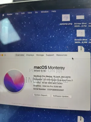 Laptop Apple MacBook Pro 2015 16GB Intel Core i7 SSD 512GB