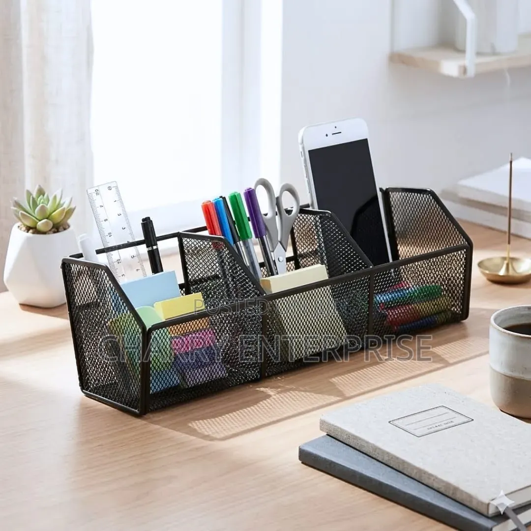 3 Sections Mesh Desk Organiser or Kitchen Organizer