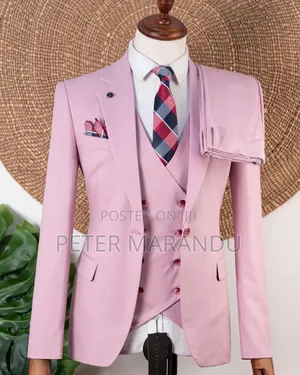 Joselino Slim Fit Pink 3-Piece Suit - Turkey Wool" .