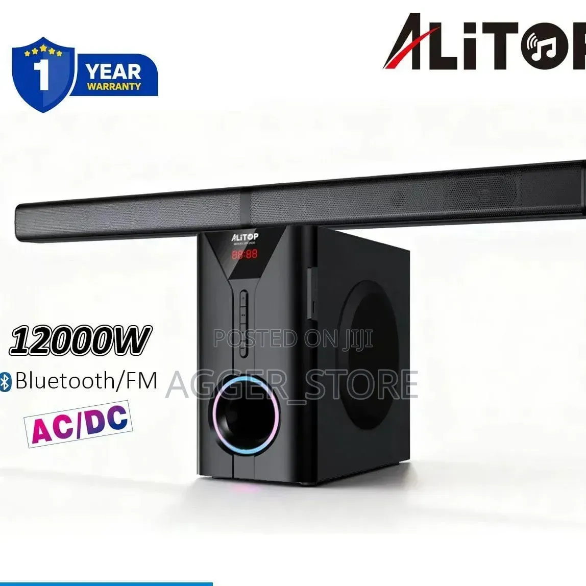 Alitop SP-2506 Soundbar and Subwoofer System