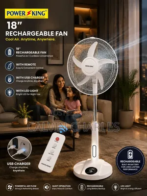 Power King Rechargable Fan 16" ( Pk 1635)