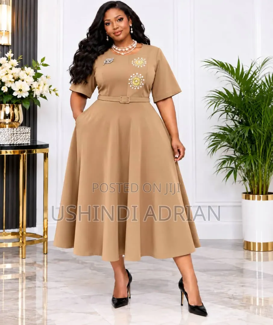NEW VELORA DRESSPrice: 80,000/=Size: 44–52Colours: 4