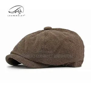 Herringbone Vintage Newsboy Cap