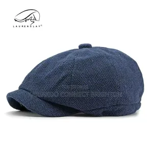 Herringbone Vintage Newsboy Cap