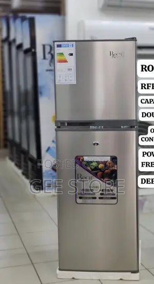 Double-Door Silver-Grey Roch Refrigerator (Commonly Model RFR-135DT-J