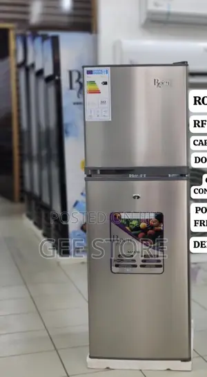 Double-Door Silver-Grey Roch Refrigerator (Commonly Model RFR-135DT-J