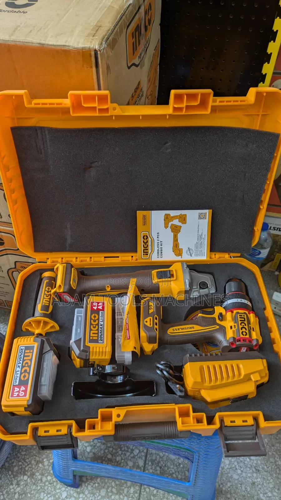 Cordless Grinder and Cordless Drill 20v Ingco