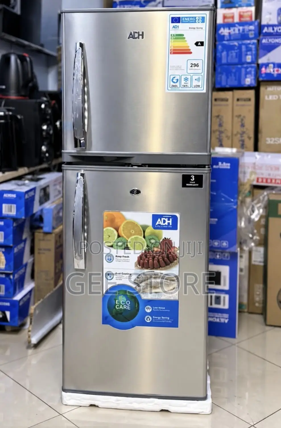ADH Double Door Refrigerator 170L