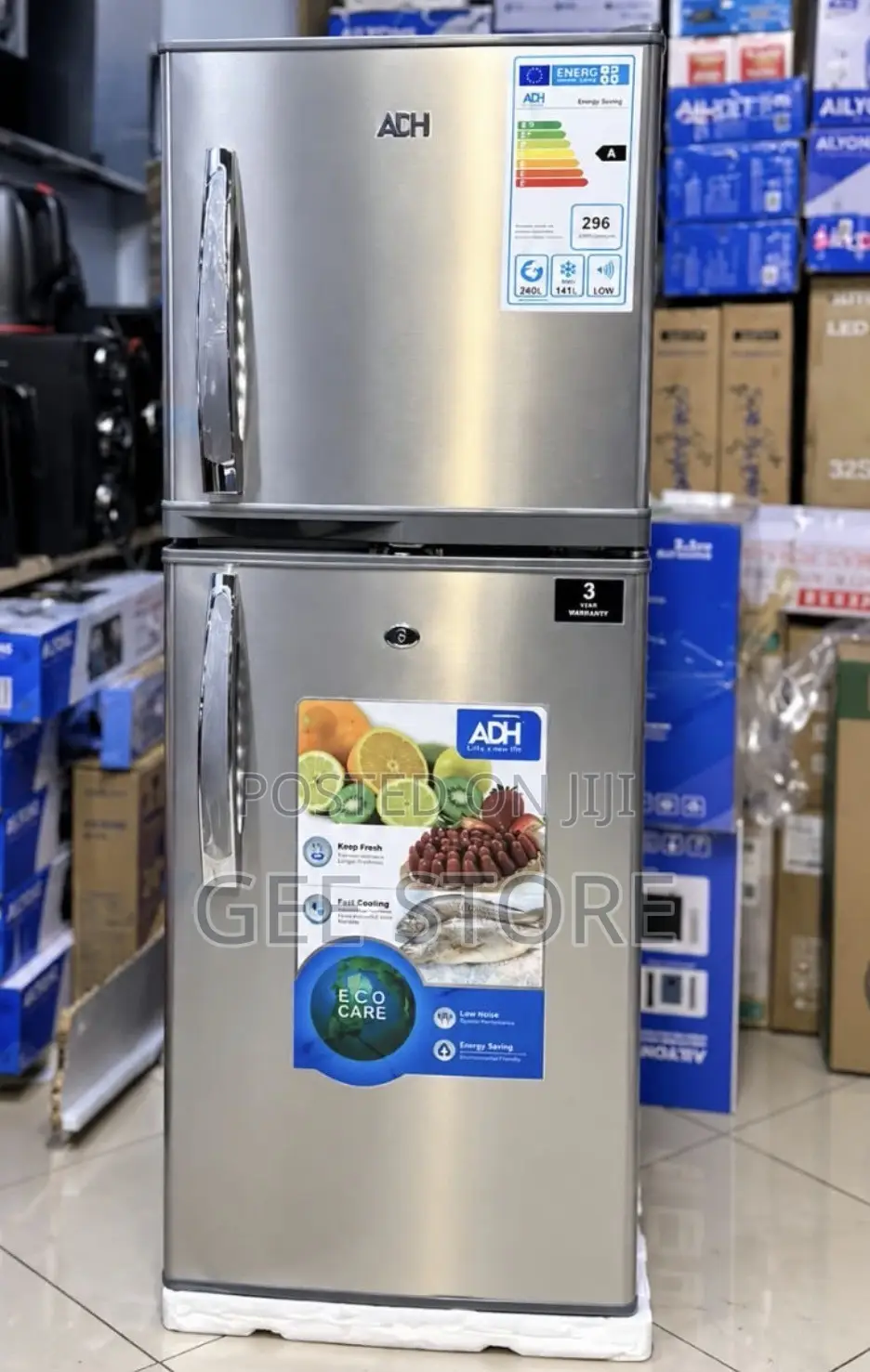 ADH Double Door Refrigerator 170L
