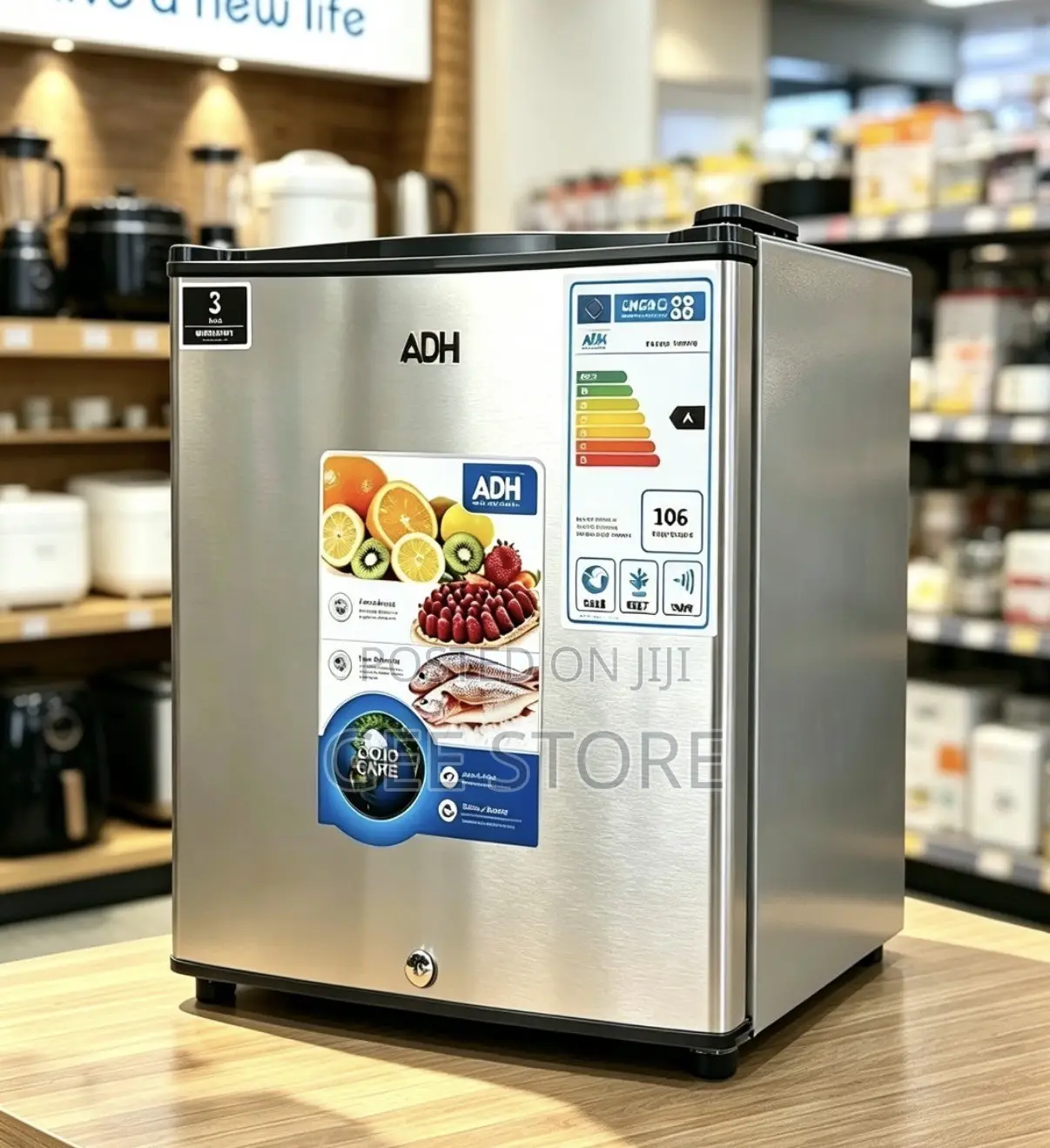ADH Mini Fridge, a Compact Single-Door Refrigerator 50L