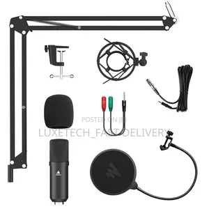 Maono AU-A03 Condenser Microphone Kit Podcast Mic With Boom Arm Stand
