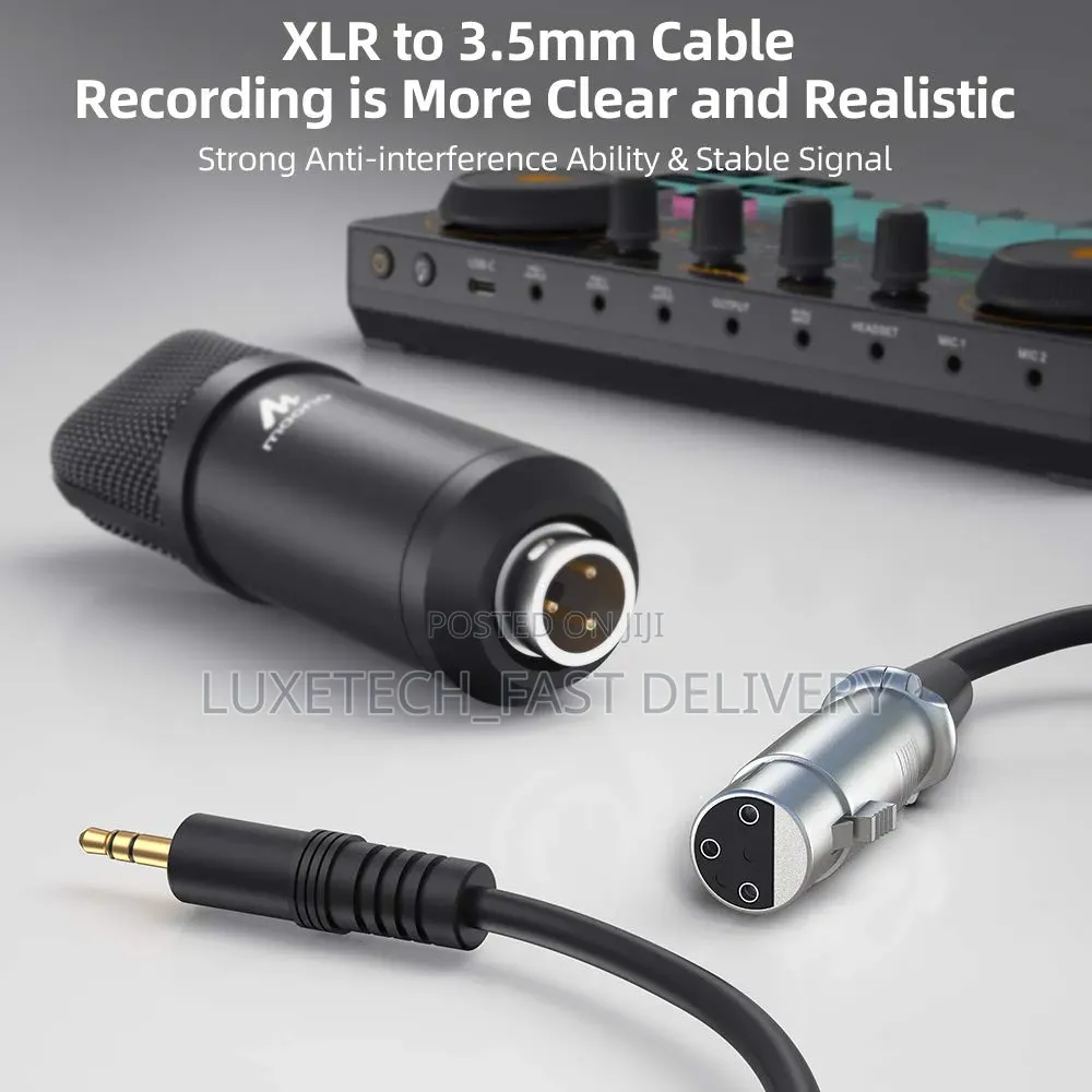 Maono AU-A03 Condenser Microphone Kit Podcast Mic With Boom Arm Stand