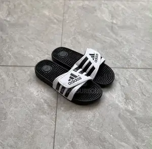 Adidas Adissage Slides Featuring Adjustable Hook and Loop Strap