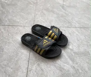 Adidas Adissage Slides Featuring Adjustable Hook and Loop Strap