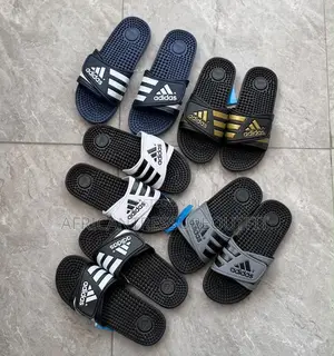 Adidas Adissage Slides Featuring Adjustable Hook and Loop Strap