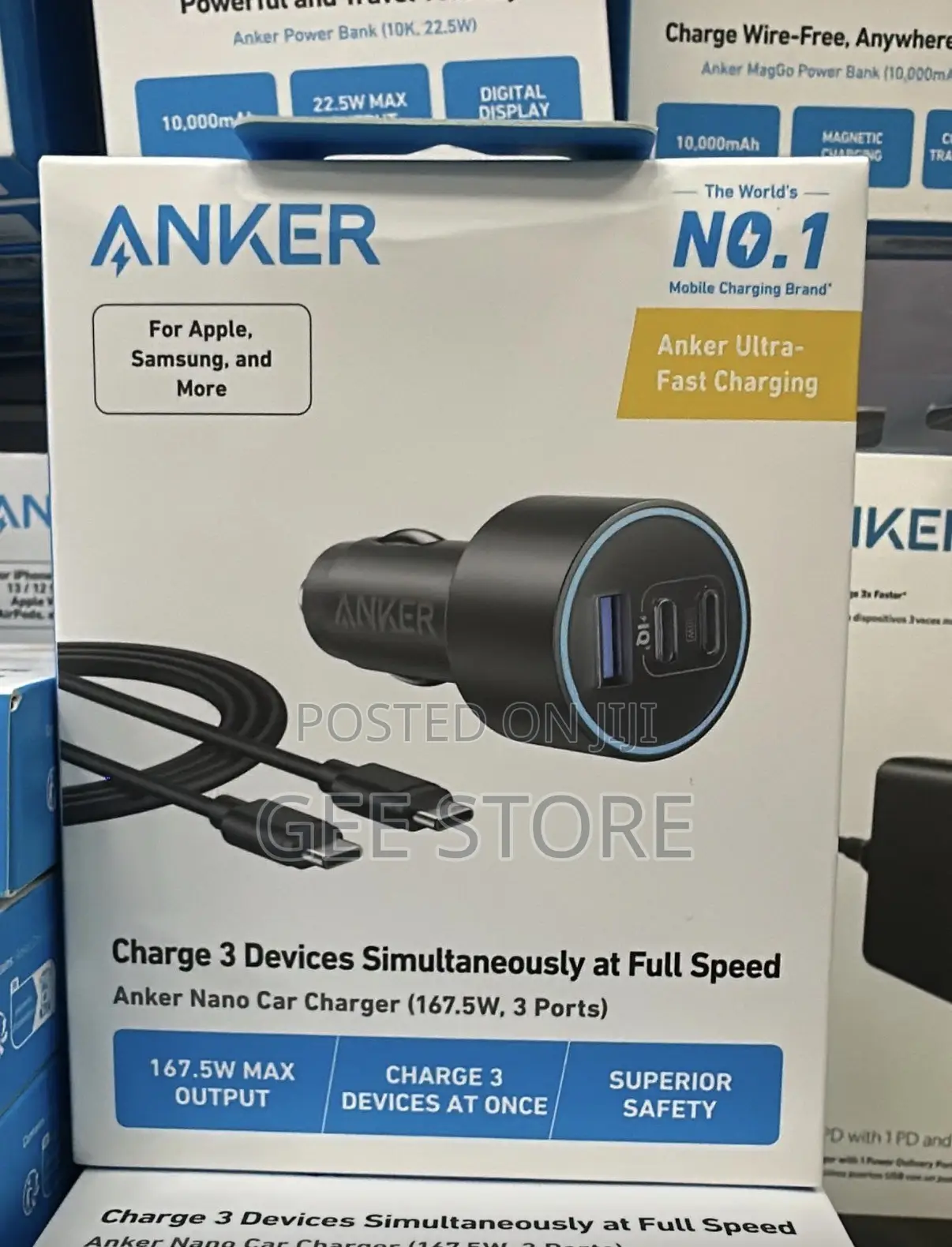 Anker Nano Car Charger (167.5W, 3 Ports)