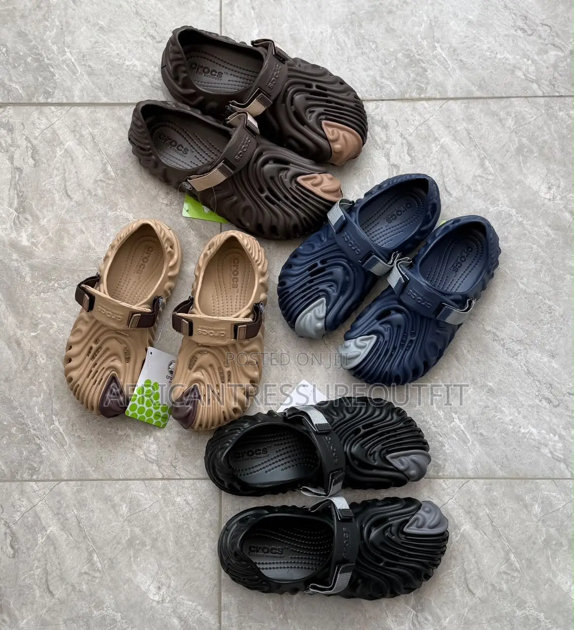 Crocs Pollex Clog Featuring a Distinctive Fingerprint and Adjstable