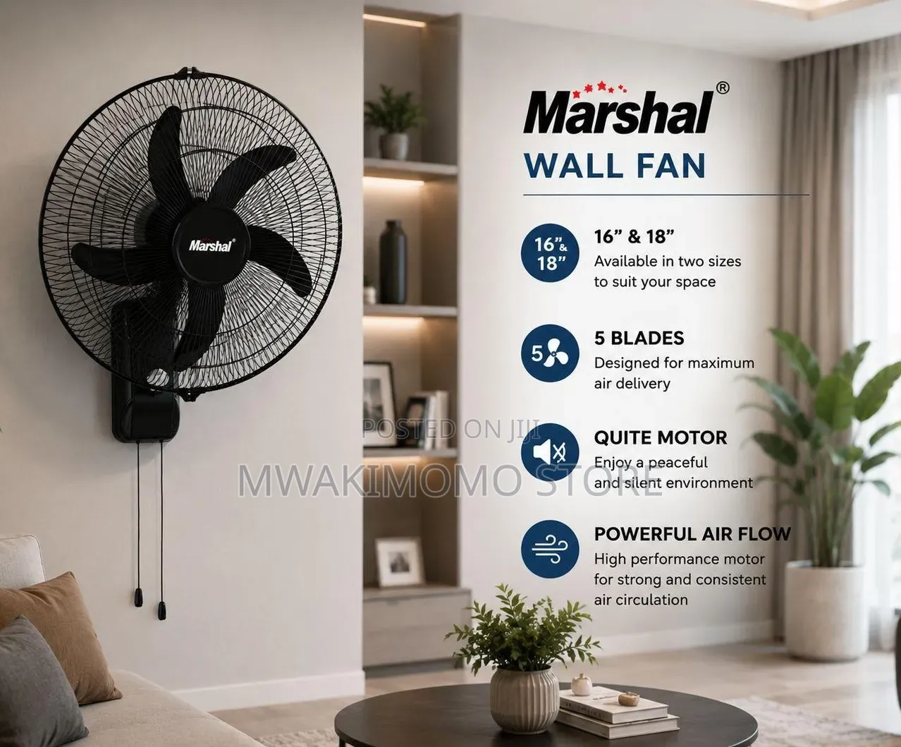 18" Marshal Wall Fan