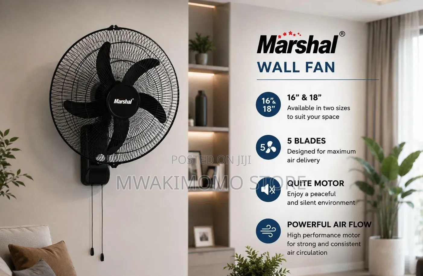 18" Marshal Wall Fan