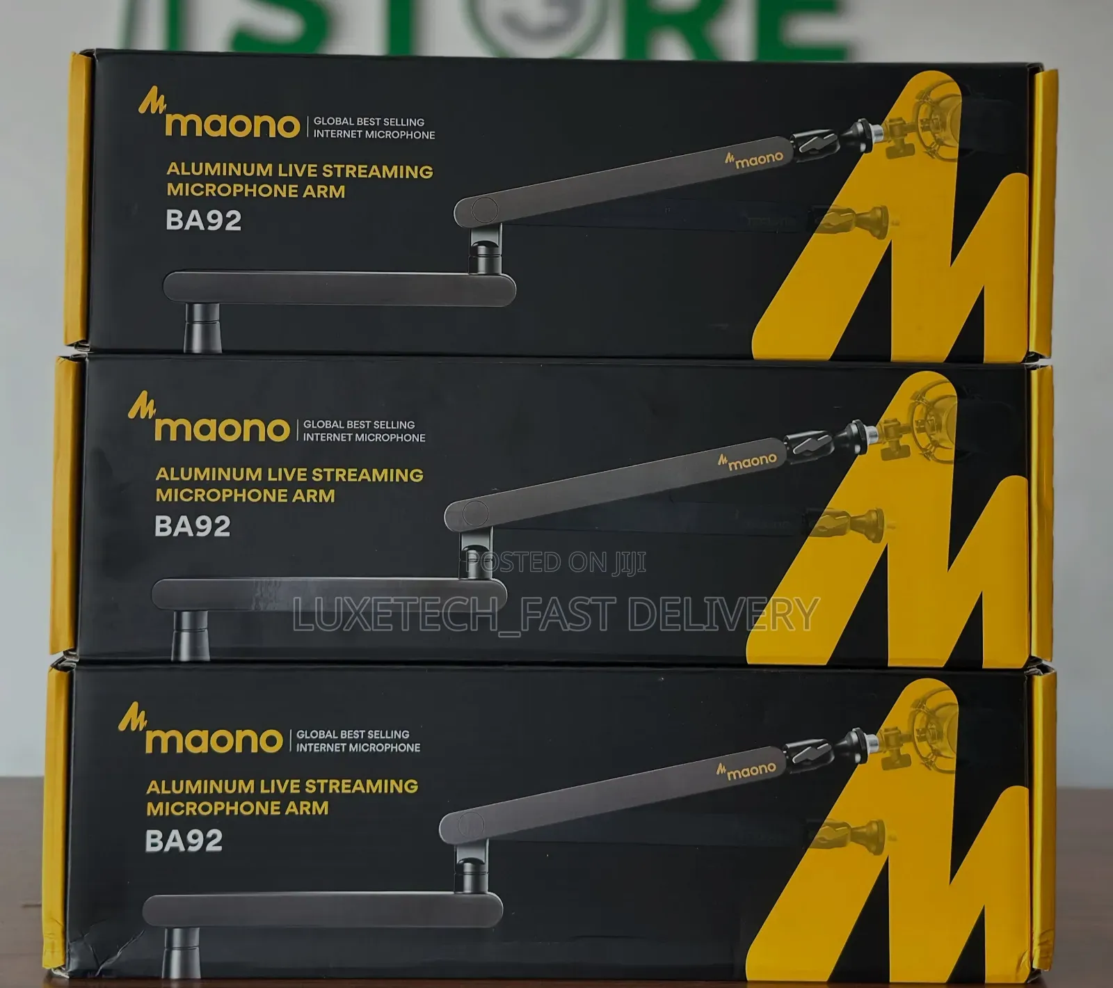 Maono BA92 Low Profile Aluminum Mic Boom Arm – Podcast Streaming Stand