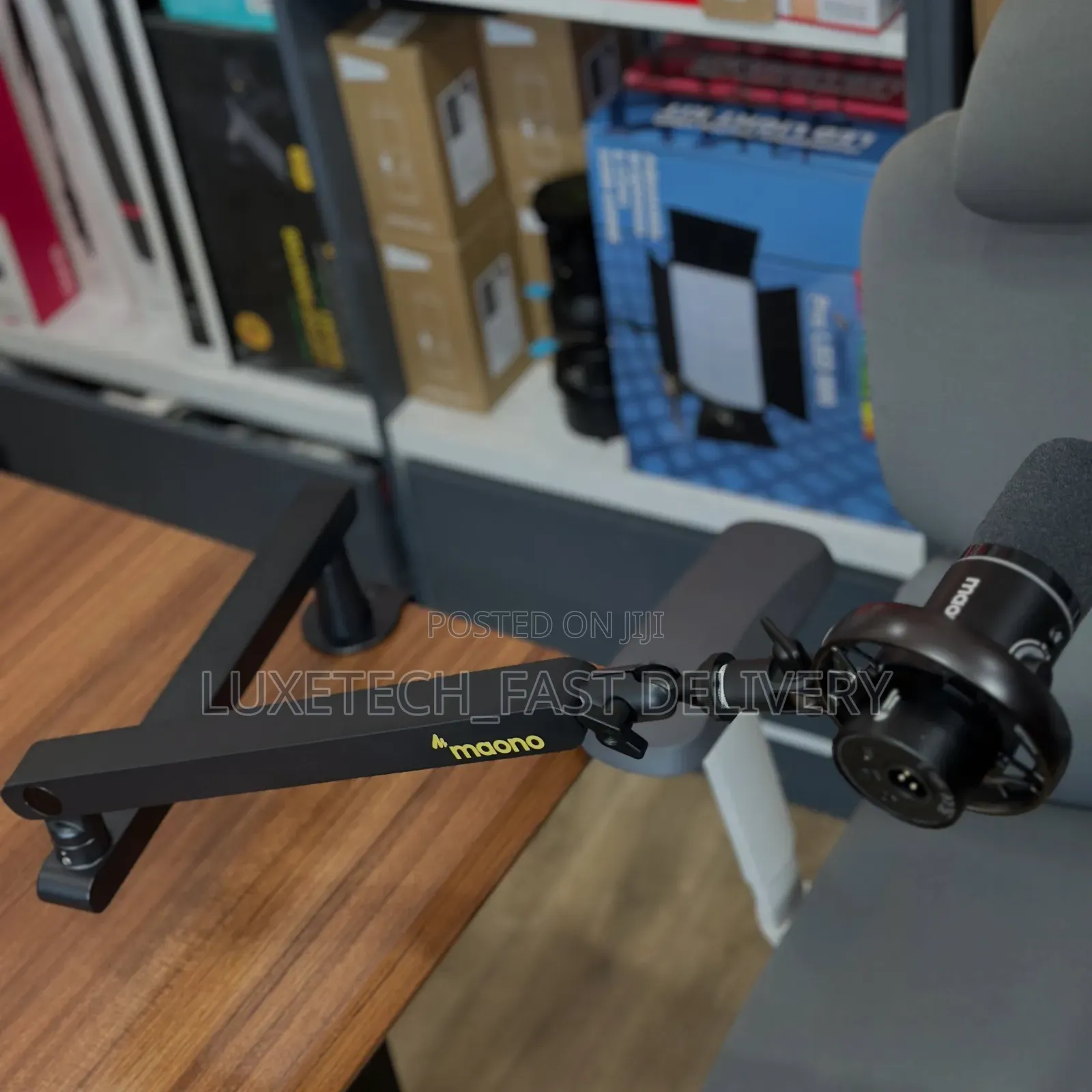 Maono BA92 Low Profile Aluminum Mic Boom Arm – Podcast Streaming Stand