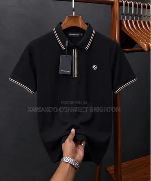 Black Gold Trim Polo Shirt