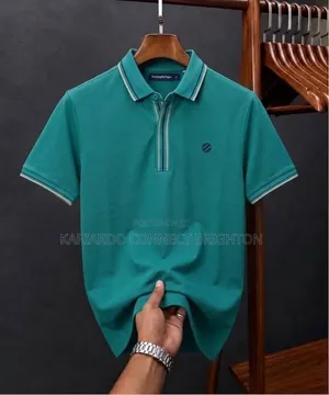 Black Gold Trim Polo Shirt