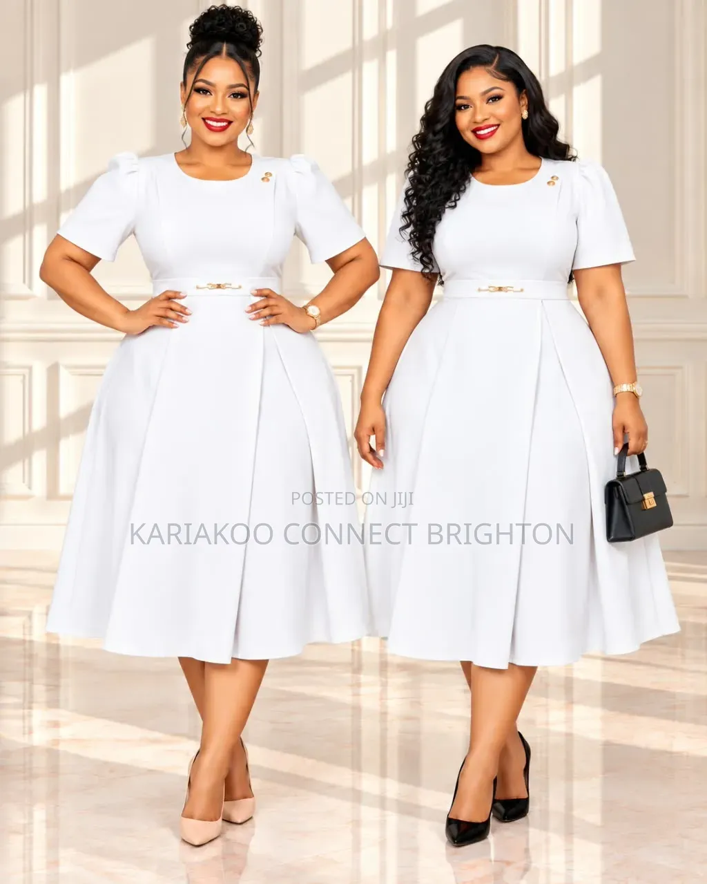 White Women's Elegant Dress