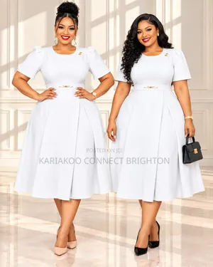White Women's Elegant Dress