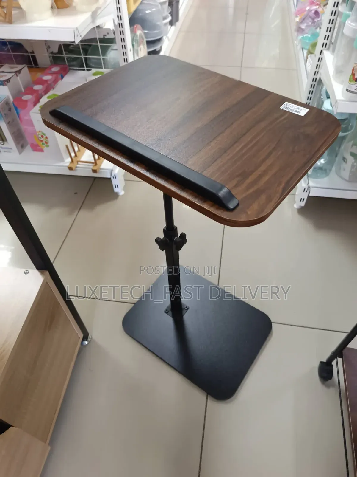 Height Adjustable C-Shape Laptop Desk –Tilting Overbed Sofa Side Table