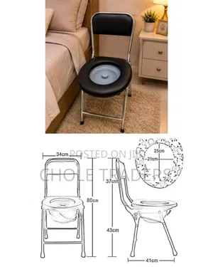 Portable Folding Toilet Seat / Chair (Bedside Toilet Chair)