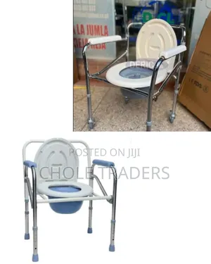 Health Elderly Portable Folding Padded Toilet Seat / Commode Chair