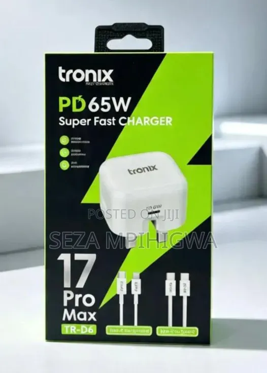 charger Tronix Original 65w Super Fast USB Typc to Typc,USB
