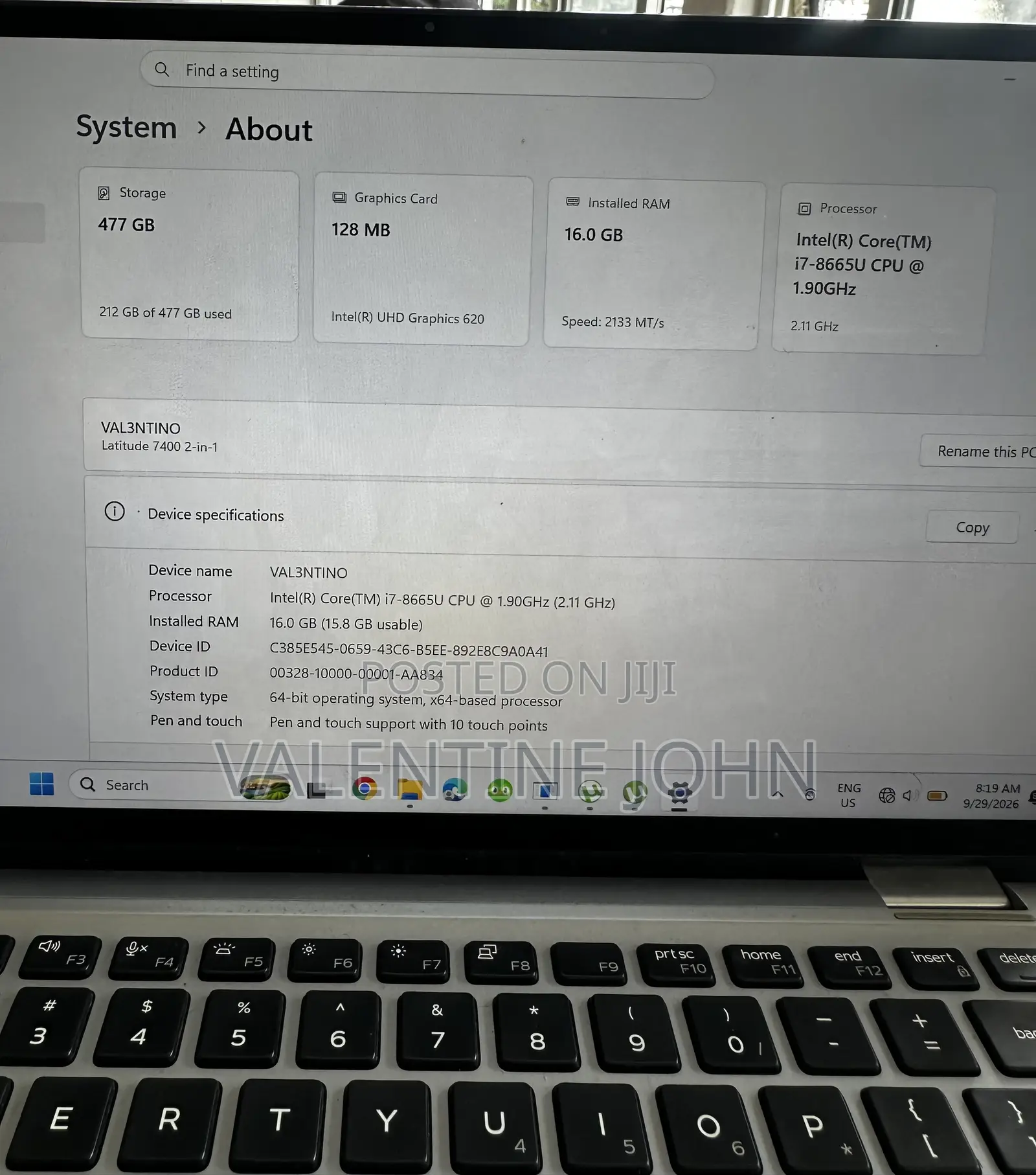 Laptop Dell Latitude 7400 16GB Intel Core i7 HDD+SSD 500GB
