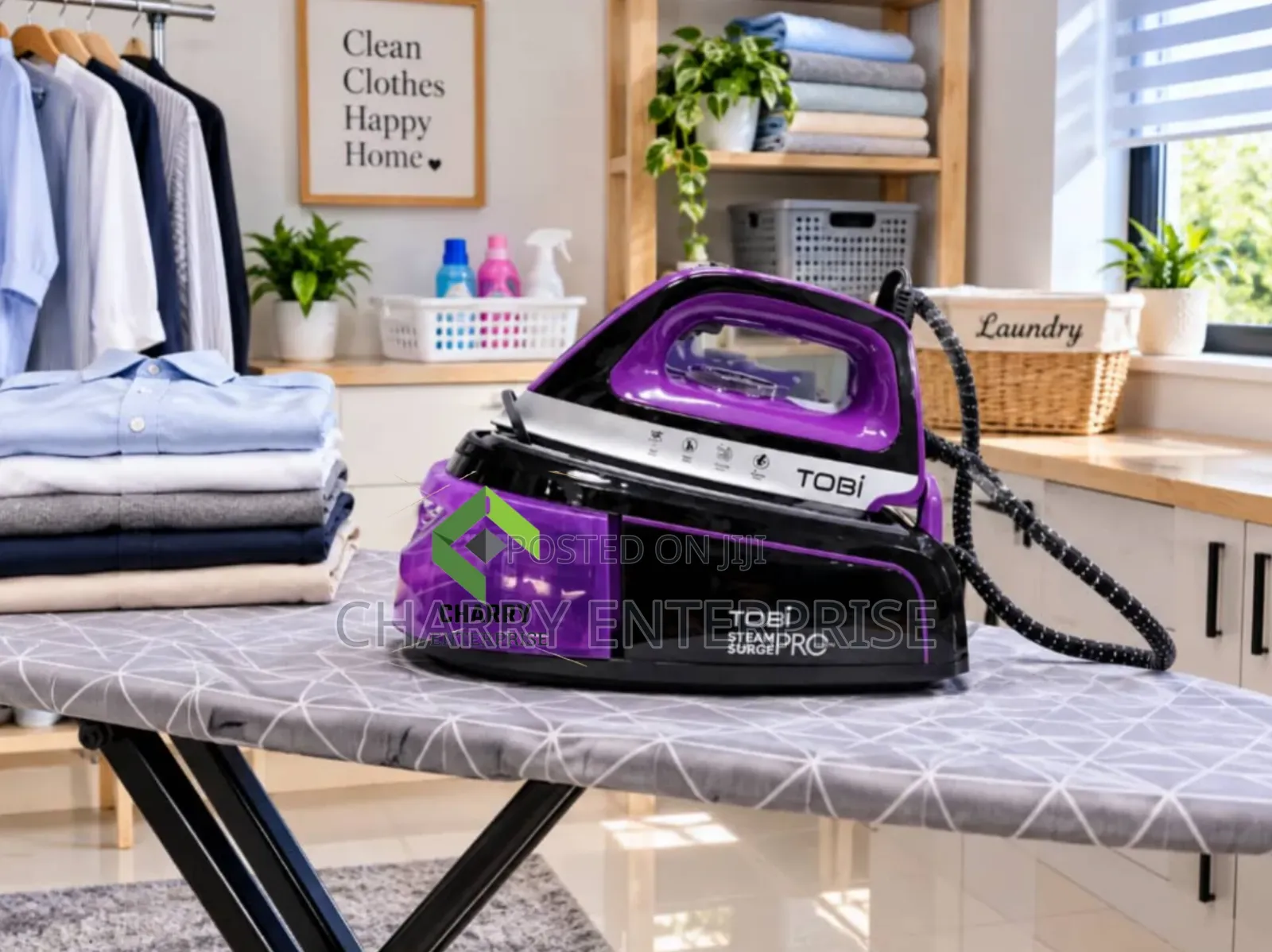 TOBI Professional Deep STEAM IRON for Home or Business 1.2L Tank 2400W