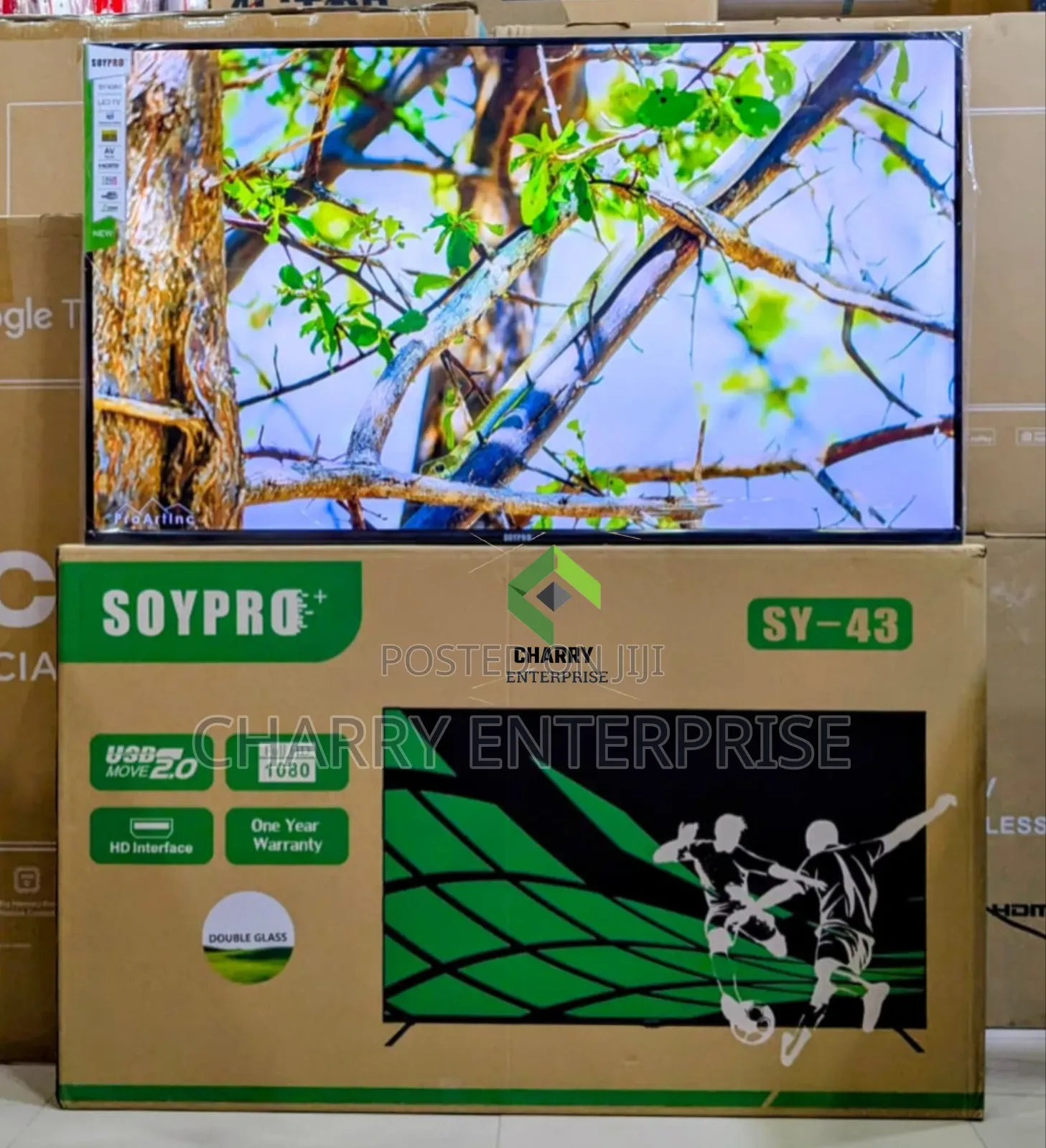 SOY PRO TV 43"Inches Normal Double Glass Ina Kioo Imara Na Kigumu